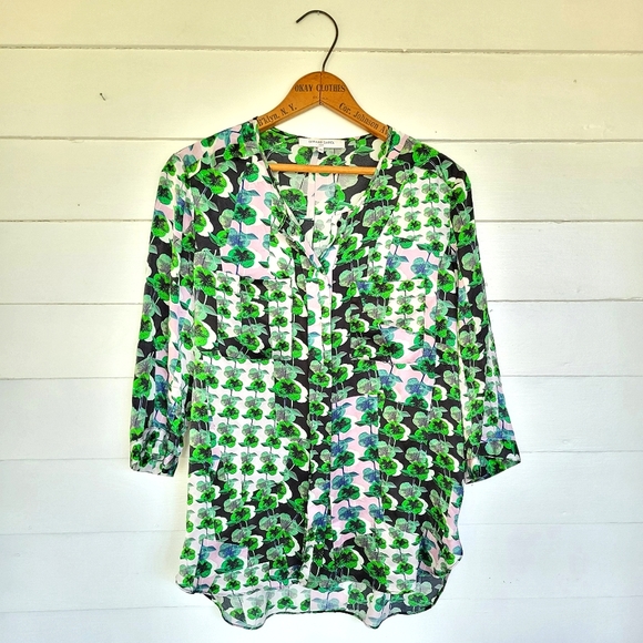 Gerard Darel Silk Floral Blouse Size 40 (US 8) - Picture 2 of 9